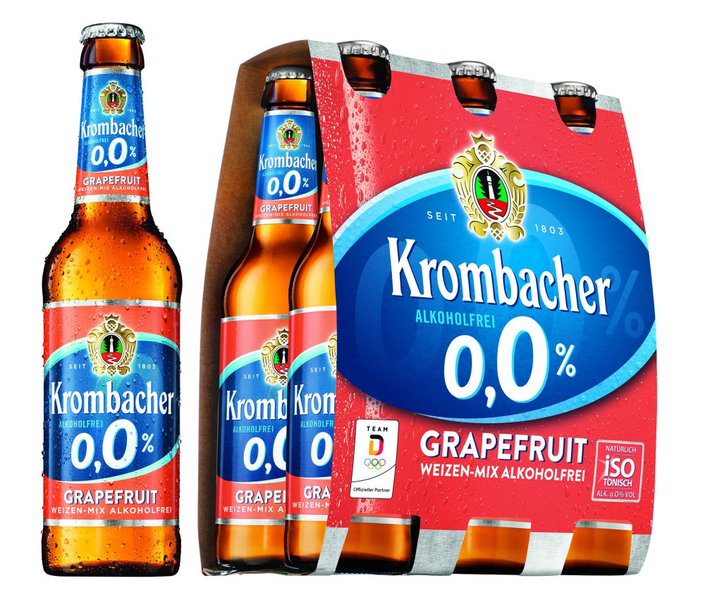 Krombacher verkauft neues alkoholfreies Grapefruit-Weizenbier