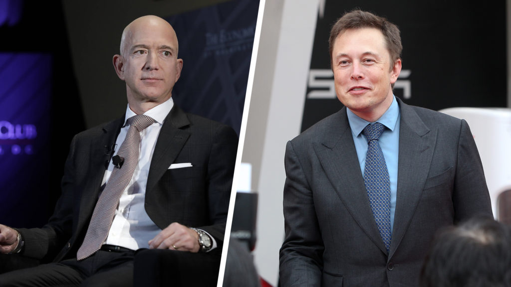 Elon Musk und Jeff Bezos streiten über Satelliten-Umlaufbahnen Elon Musk und Jeff Bezos streiten über Satelliten-Umlaufbahnen